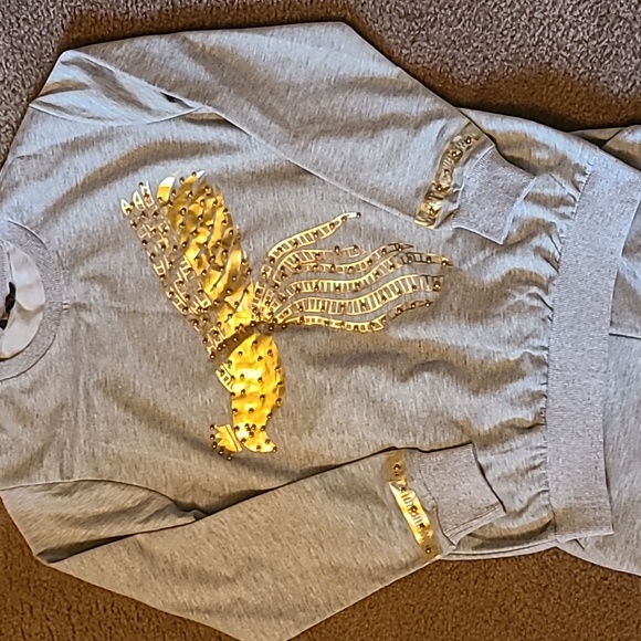 Beautiful Gold Beaded Jogger Set NWOT - Picture 2 of 6